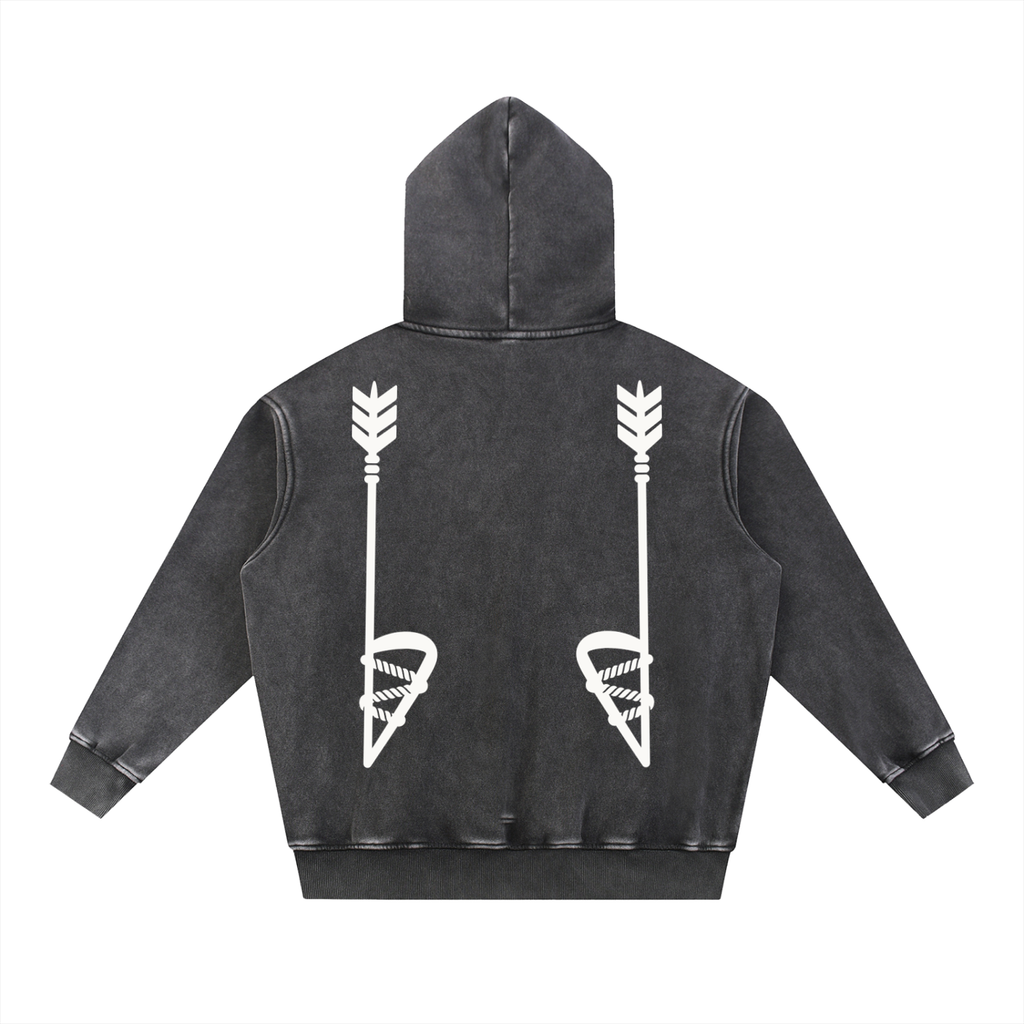 Snow Wash Fleece Oversize Hoodie