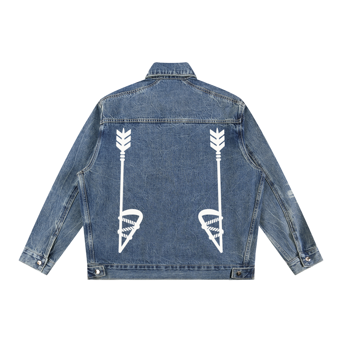 Vintage Wash Zip Up Denim Jacket